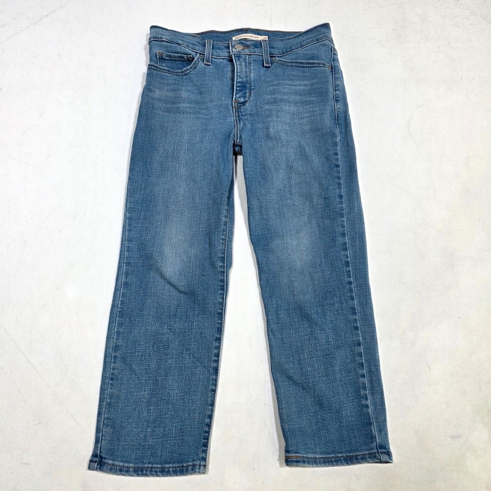 Levis 311 Shaping Skinny Capri Womens 26 Blue Mid Rise Stretch Denim Jeans